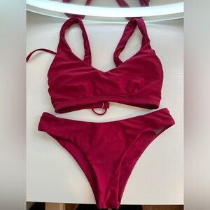 Red wine swimsuit ❤️